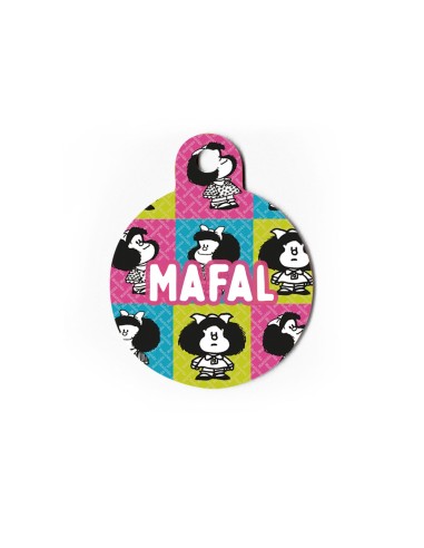 Chapa identificativa para perro con diseño de Mafalda