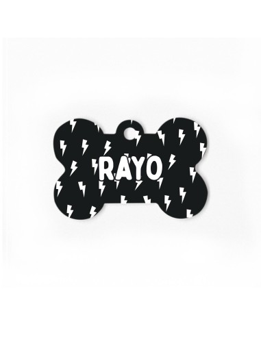 Chapa para perros diseño Rayo